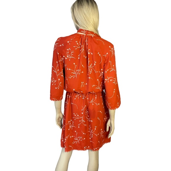 JOIE DAKODA MINIMALIST FLORAL PRINT DRESS IN AUTUMN - Picture 8 of 11